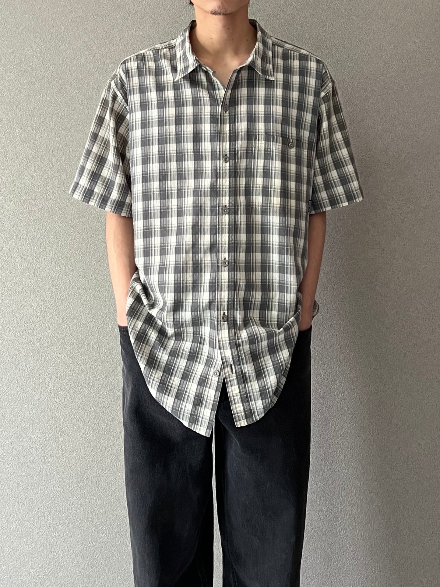 00's patagonia S/S seersucker shirt
